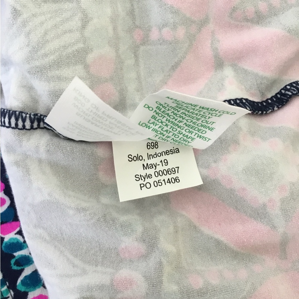 Lilly Pulitzer Ansley High Tide Lucky Bamboo 1/4 Length Sleeve Dress - Picture 7 of 8